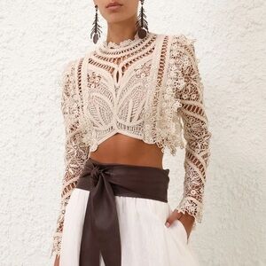 Elegant Zimmermann Lace Crop Top